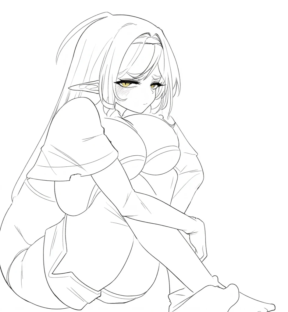 score_9, score_8_up, score_7_up, score_6_up, sketch, sp1t, monochrome, Hyper detailed hatching, full body image, monochrome,best quality, high resolution, clean background, high contrast, 1 girl, monochrome, hyper detailed hatching shading, upper body sketch