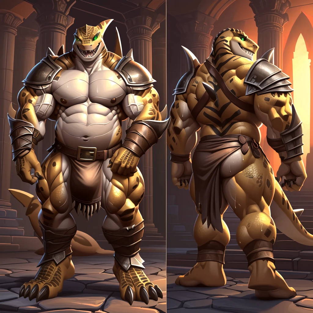 he dragon slayer, eastern dragon warrior, male dragon, hefty body, with very big muscles, hulking, huge, colossal body, extremely strong, huge abdominal muscles, hefty abs, pecs, plump big muscle abs, Strong and robust muscle abs, daddy body muscle-gut abs, massive prominent muscle abs, sharp claws, legs, feet claws, full body, loincloth, nipples, 4k, best quality.