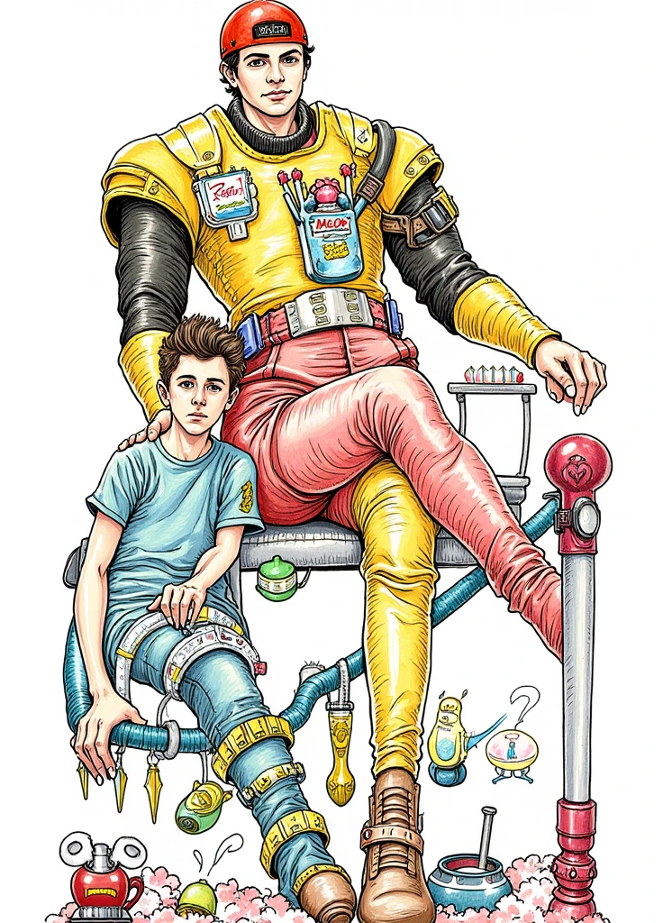 Muscular々A naked, mechanical teenage male robot is grabbing his chest and squirting semen from it、Malfunctioning、Opening the hatch、He walks towards me while ejaculating from his penis.、Rolling their eyes、Sticking out tongue、Ecstatic face