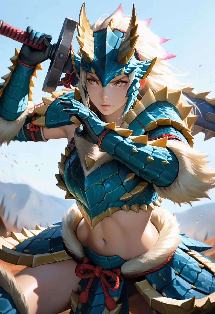 (((woman))) ((cosplaying)) as Zinogre (((looking at the camera))), beautiful, extremely detailed, 4k <lora:zinogre46e:0.05>