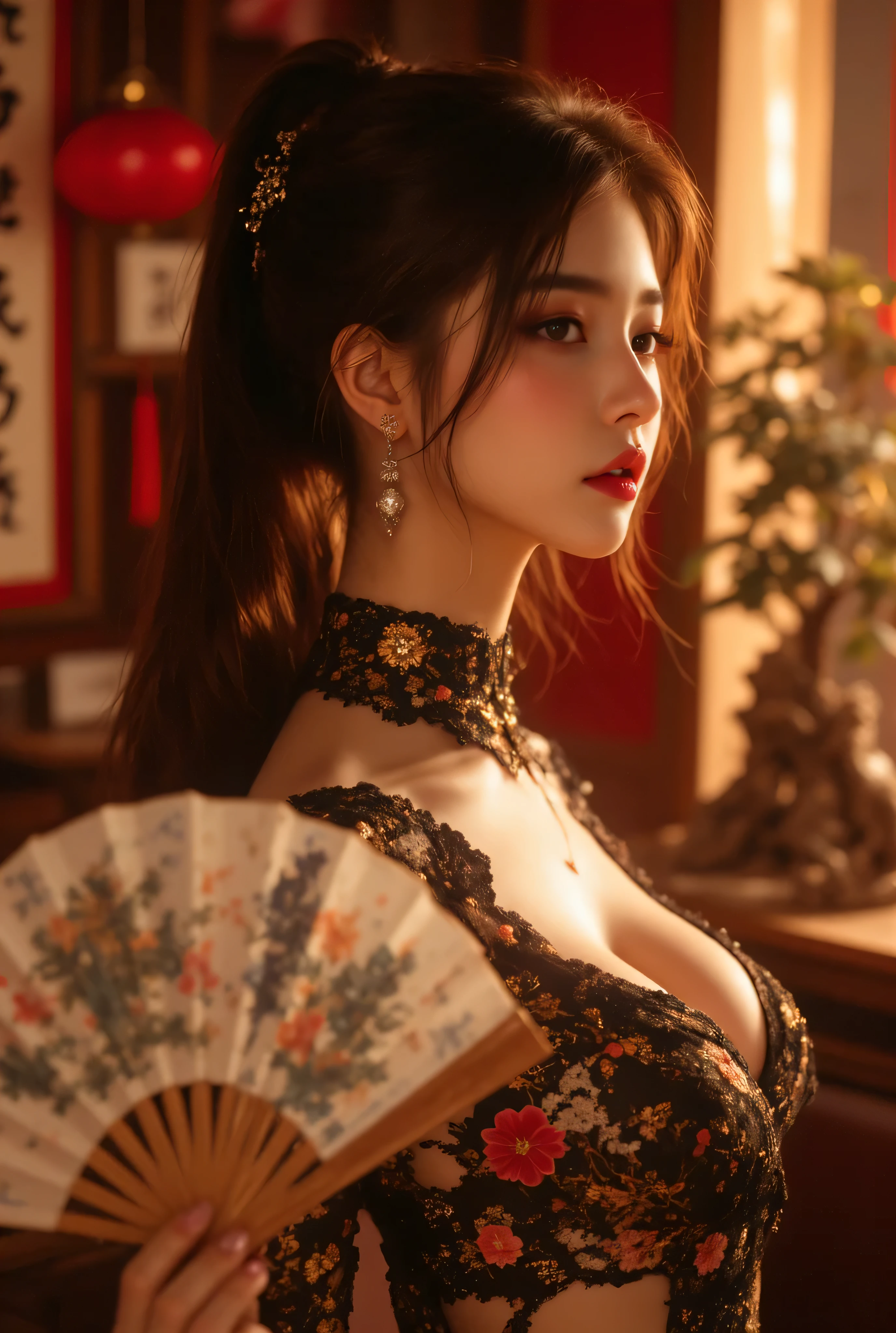 character sheet, Complex and ultra-detailed 3D rendering with Vietnamese character porcelain profile, soft light maximalist beautiful studio, edge lighting, vibrant details, cord, híper realista, thousand, facial muscles, electric cables, tablet, elegant, beautiful background, octane, h.r. giger style