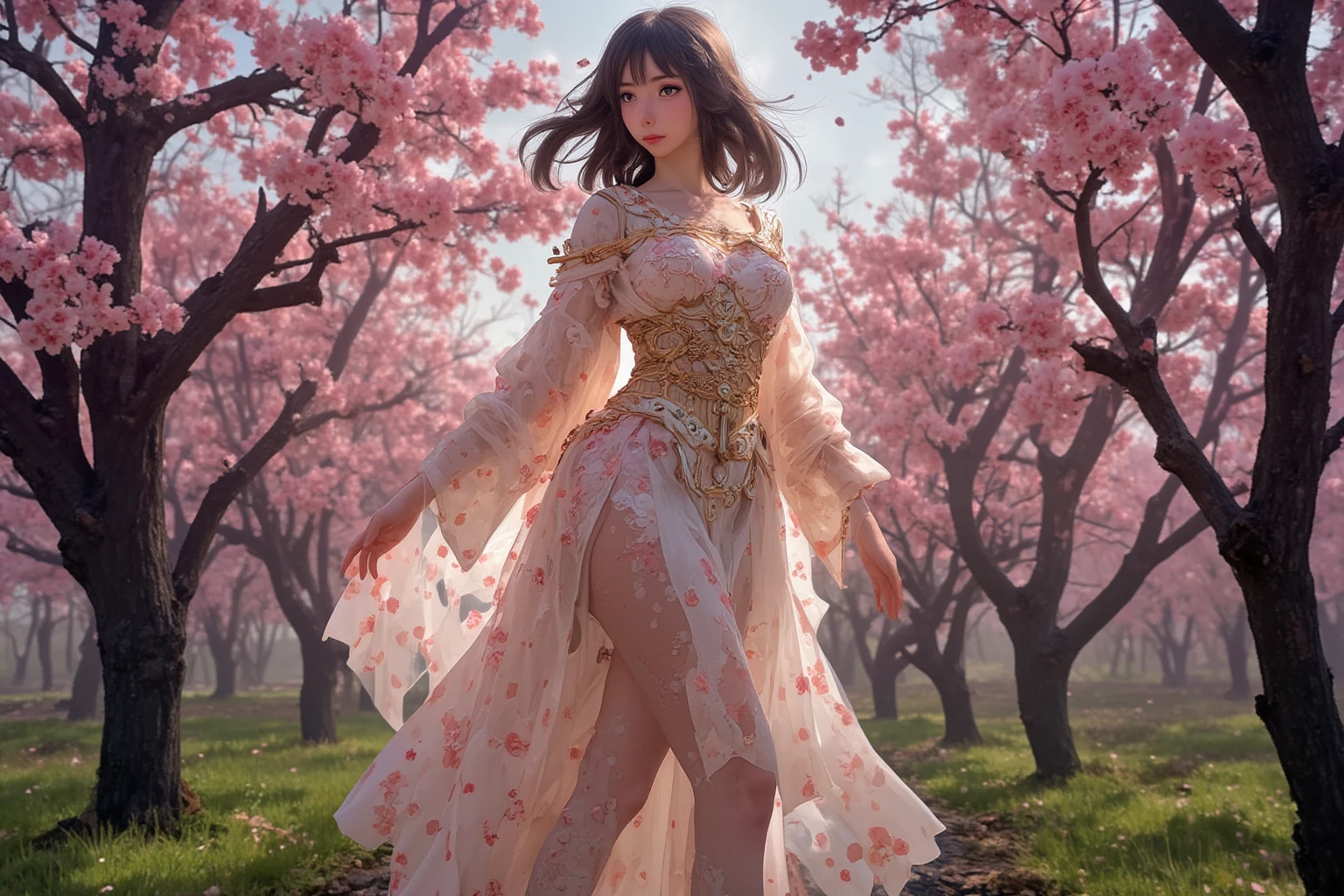 nsfw,(RAW photo, best quality),(realistic, photo-realistic:1.3),best quality,highly detailed,masterpiece,ultra-detailed,illustration,1girl,upper_body,dynamic angle,world masterpiece theater,messy_long_hair,best quality,extremely detailed CG unity 8k wallpaper,ink,Amazing,cinematic lighting,lens_flare,dunhuang_style,