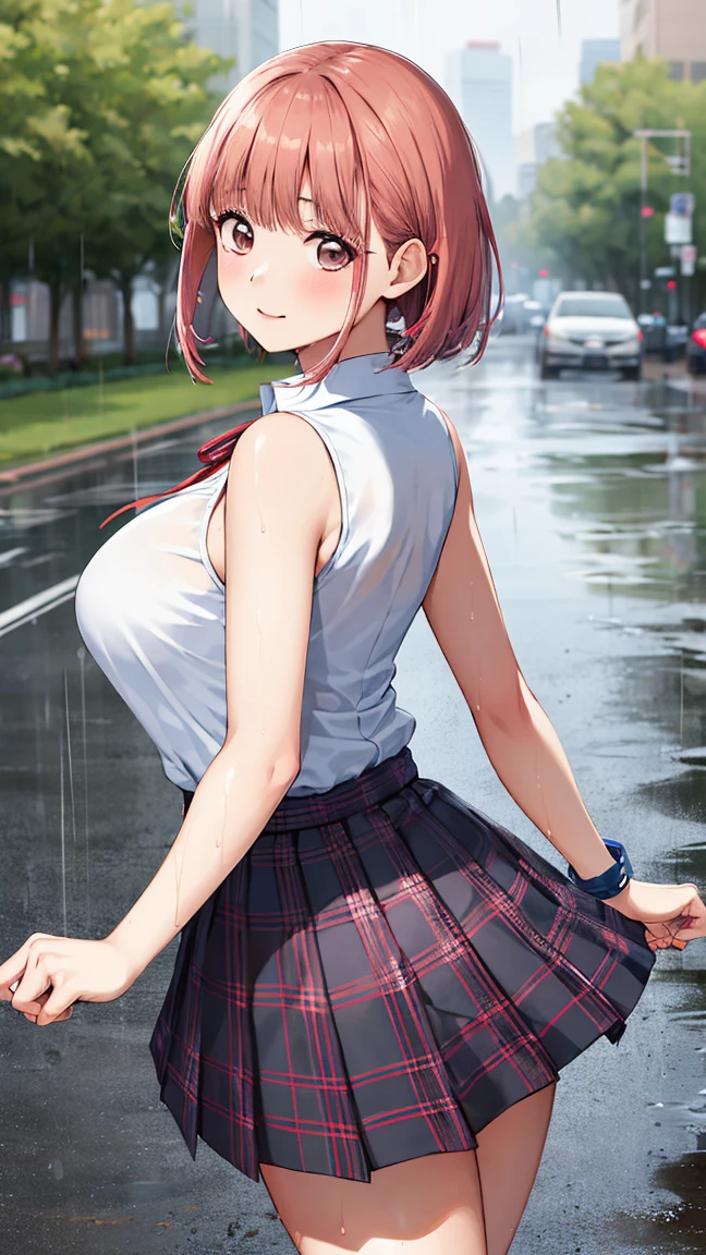 (high quality),(details),(nsfw),
(single girl),(super cute face),
(black long wet hair),
(thin shirt),(mini skirt),(dancing),
((soaking),(sweaty),
((blushing)),((shy)),(big boobs),(giggling)