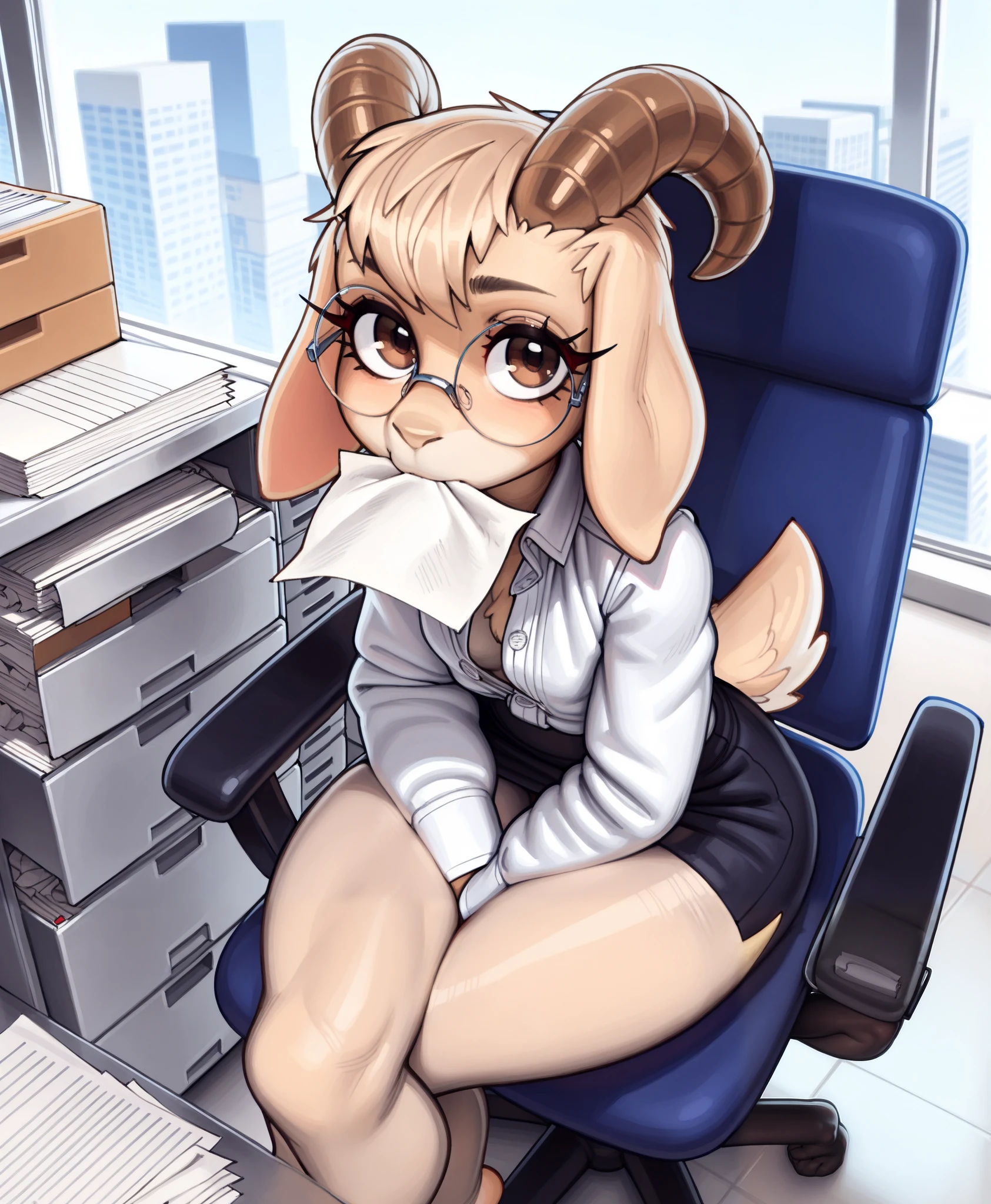 Office where only sheep girls work