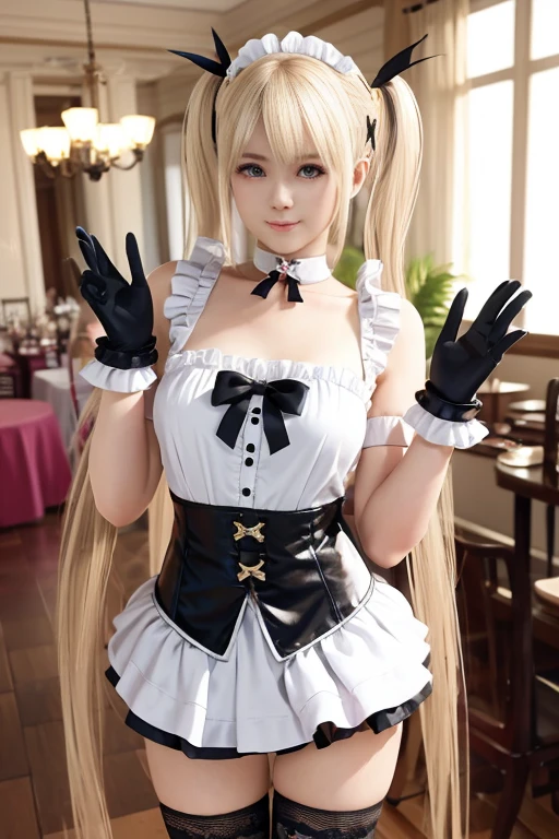 (dynamic angle:1.3, front view:1.1, breast focus:1.3, from above:1.1), (dynamic posing:1.2, sexy posing:1.2), (seductive smiling:1.3), ((looking at cake,Taking a cake out of the golden oven, worried about the outcome:1.2)),highest quality、(real、photorealistic:1.4),(ultra high resolution, 8K RAW photo, clear focus), best qualtiy, natural lighting, field depth, (Bright pupils, detailed beautiful eyes, high detailed face), Red lip, (tight focus:1.2), a girl 22yo old, Wearing a pastry chef uniform:1.3 , Thicc, thin breast, long hair, blue eyes,garter stocking, cleavage:1.2, midriff, black shorts, black thighhighs, thigh strap, pretty girl, (highly detailed beautiful face and eyes,firm breasts),real skin,((black,hair,long pony tail hair)),thin pubic hair,cute,lovely, detailed eyes,(double breasted:1.0,under bust:1.0),(with sparkling eyes and a contagious smile),open mouth, Looking at Viewer,A scene of cooking in the kitchen,looking at the golden oven