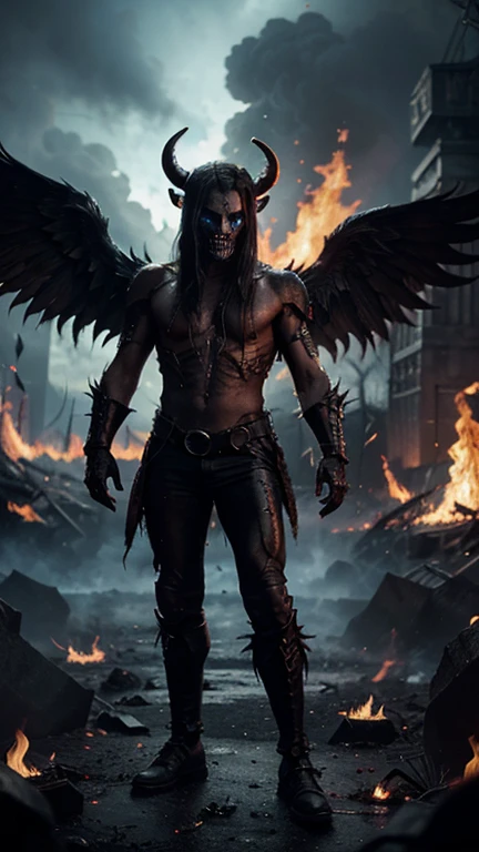 An image for the cover of a playlist for death metal, may include blood demons and evil images photo-realistic masterpiece high detail
