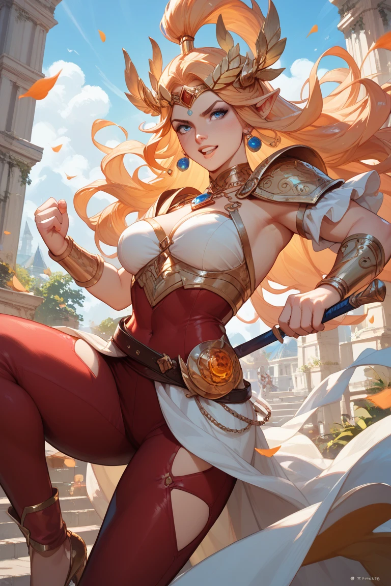 A pale skin Vegeta girl + Nami sexy with tired eyes black medium hair red eyes,huge muscle veiny bulging veins giant body,getting insane with power,colossal,maniacal,backshot
