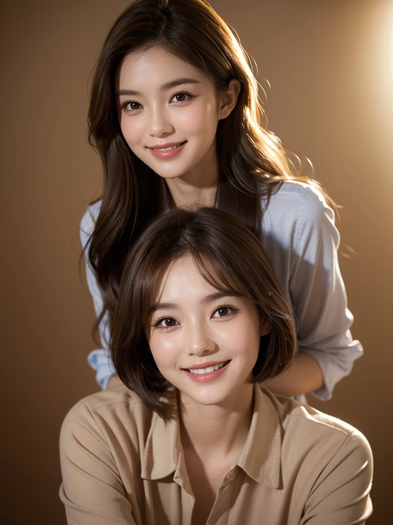 Photorealistic, brghtest smile, 18yo, ponytail hair, 1girl, seeing the viewer,