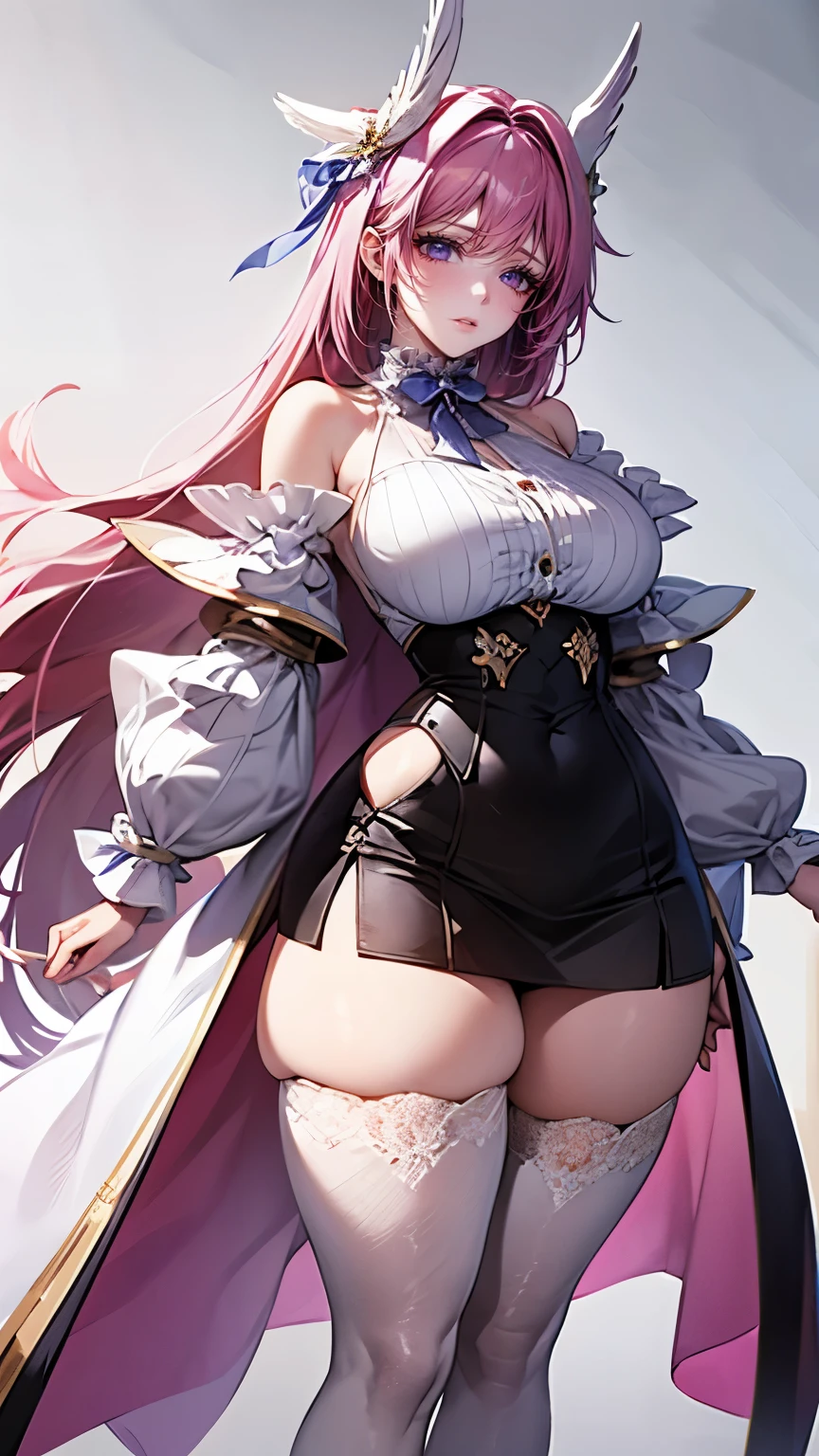 girl,Big breasts,long hair,pink hair,