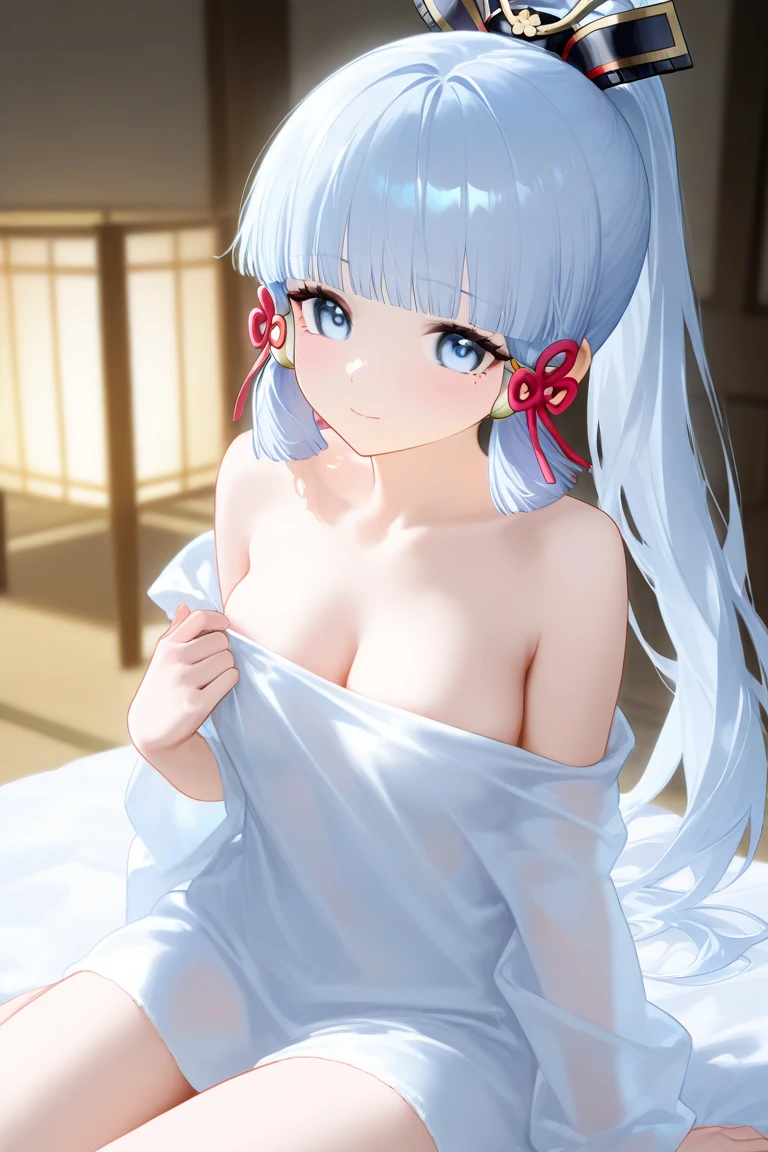 Character Details:, - Gender: 1 Girl.
- Style: Anime, - Body Type: Attractive body, slim body, nice legs, slim tights, wet tights, nice arms, nice shoulders. - Breast: (Small Breast:1.2), (Cleavage:1.1), (Nipple:1.1), spill milk.
- Facial Feature: Beautiful, Gorgeous, Teenager, Fresh, Young.
- Expression: Shy, Pink Blush on Face, Pink Tongue, Sexy Eyes, Sexy Look, (Sweating:1.4), Innocent Look, Tipsy. - Hairstyle: Blunt Bangs, Long Hair. - Hair Color: (Light Blue Hair:1.5), (Messy long Hair:1.3),
- Clothing: (Yukata:1.4), (Off-Shoulder:1.3),. - Body Pose: (bend over:1.4), (Hands on Knee:1.4),. - Behaviour: Waiting, Want Something, Secretly.
- Accessories: Earrings, No Hair Accessories, Environmental Details:, - Setting: Bed Room., - Lighting: Natural Light., - Decoration: Modern Bed, Chair, Window, White Curtain, City View. Top view. pov, anime style, UHD, retina, masterpiece, accurate, anatomically correct, textured skin.