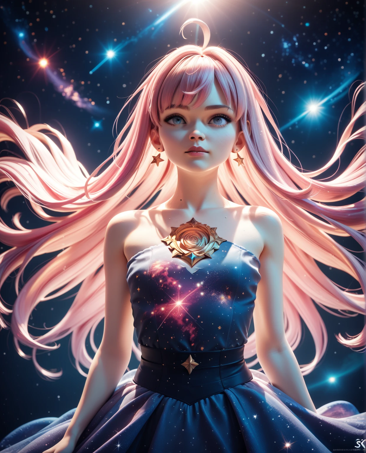 (fluorescent colors:1.4),(translucent:1.4),(retro filters:1.4), (fantasy:1.4), candy world Disney land ethereal soft fluffy soft landscape forest snowavatar Pastel pink sky green blue sparkle ethereal light pastel whimsical light rainbow stars diamonds sparkle gemstone background hyper realistic Ultra quality cinematic lighting immense detail Full hd painting Well lit,diagonal bangs,
ball gown dress,rabbit pose
masterpiece, best quality,realskin,(portrait:1.5), 1girl, blunt bangs, long hair