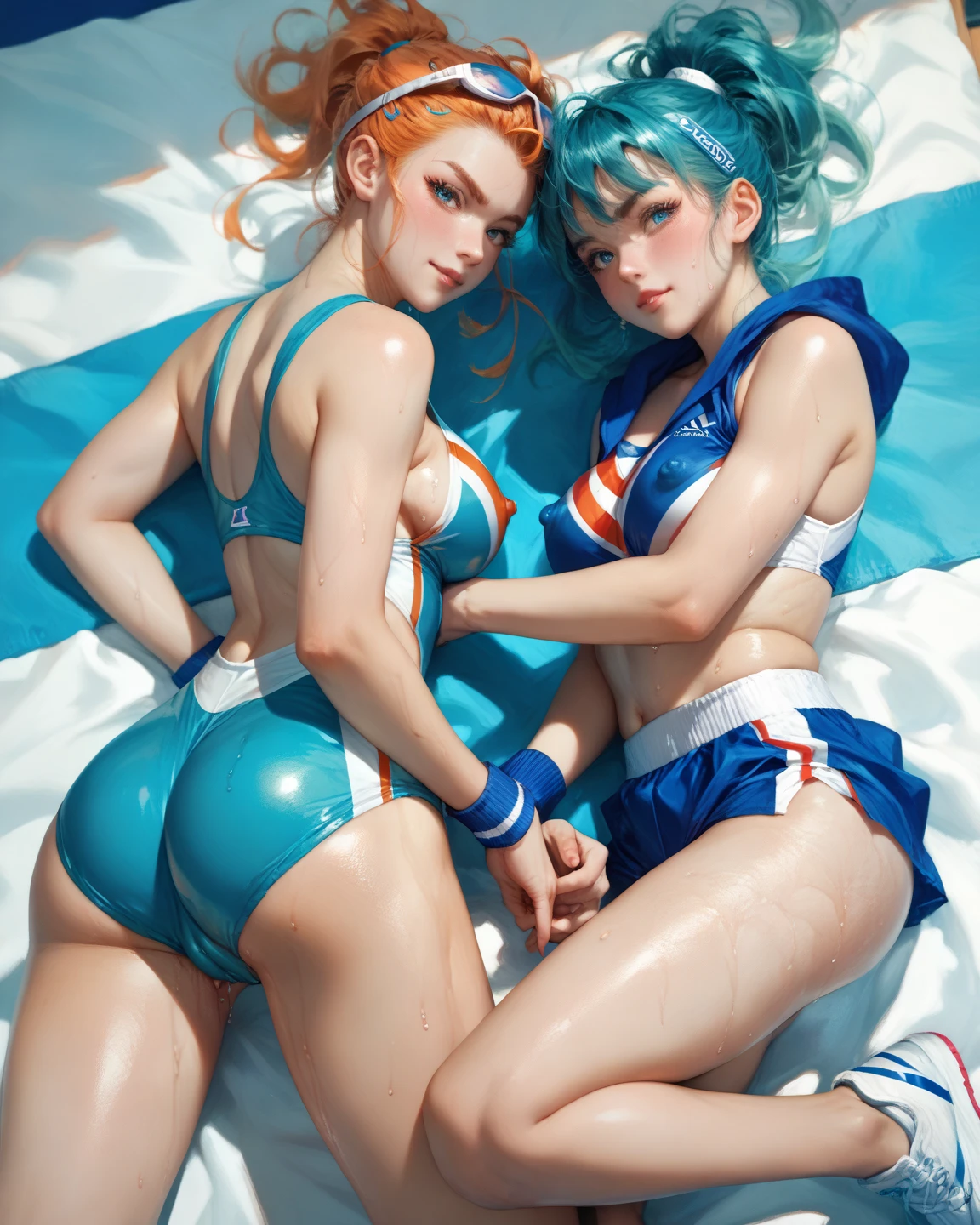 RainbowDash, Original, underboob, lila Augen , light blue wings