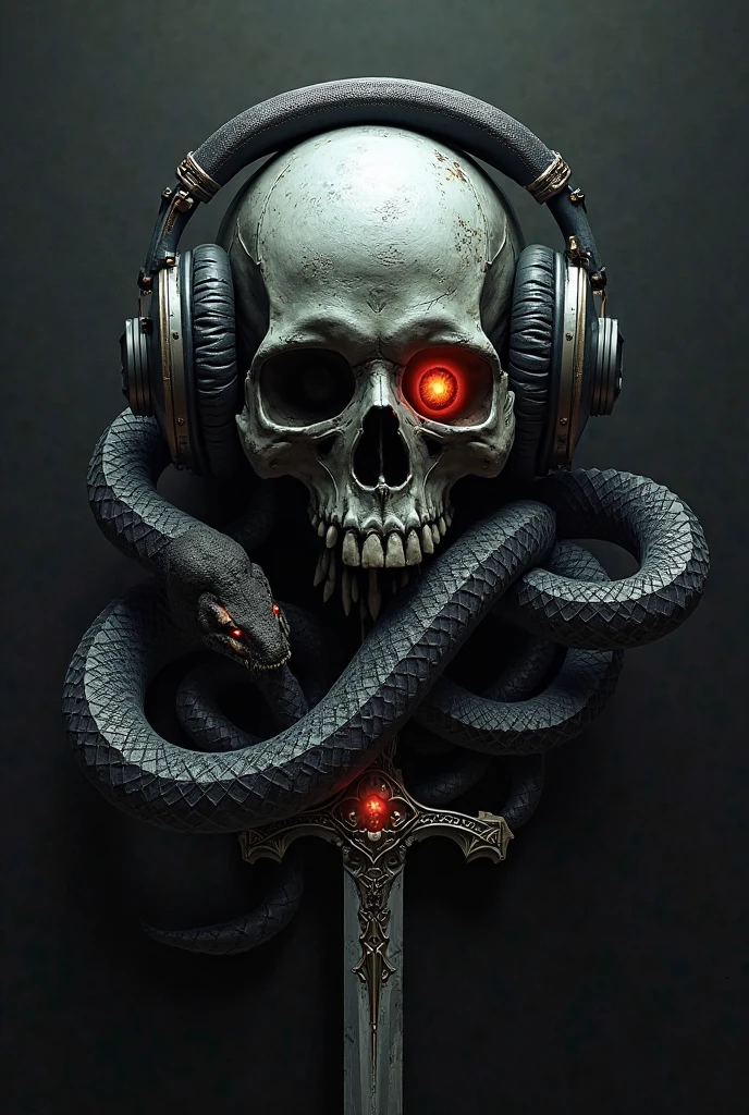  Two pistons with a skull 


