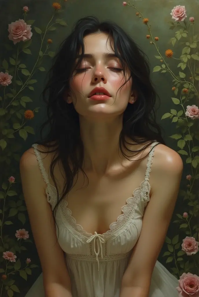 A girl cries remembering her lover