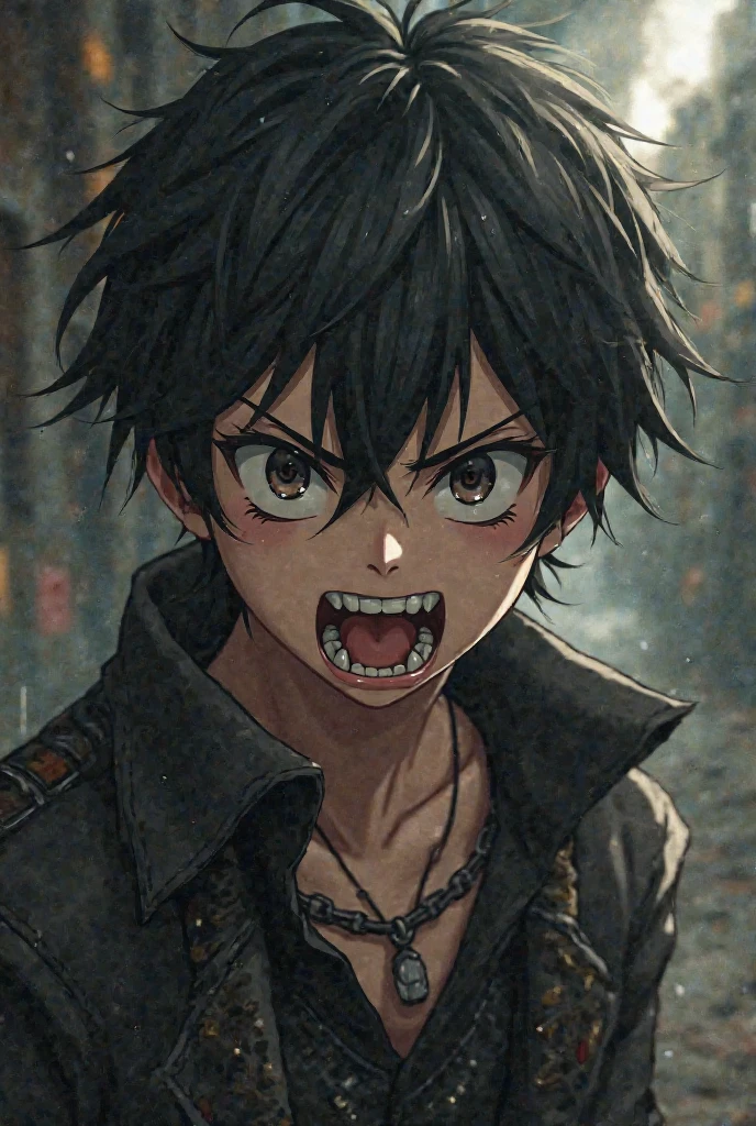 (4K works))、masterpiece、(top-quality)、Korean Male、Adult male、((Adult 26 years old))、((Adult older brother))、((werewolf man))、((The Man with Wolf Ears))、((Face similar to Hyun Jin))、Cool Men、tall、((Glaring expression))、((Strong eyes))、((Black cool werewolf fashion))、((Long sleeve long trouser style))、((smaller face))、Slim body、((hooligan))、((Black short-haired))、((Yellow eyes))、((Shot alone))、((Solo Photography))、Professional Photos、((Emoticon pack))、((emoji pack))、Wolf's Pose、((Werewolf costume))