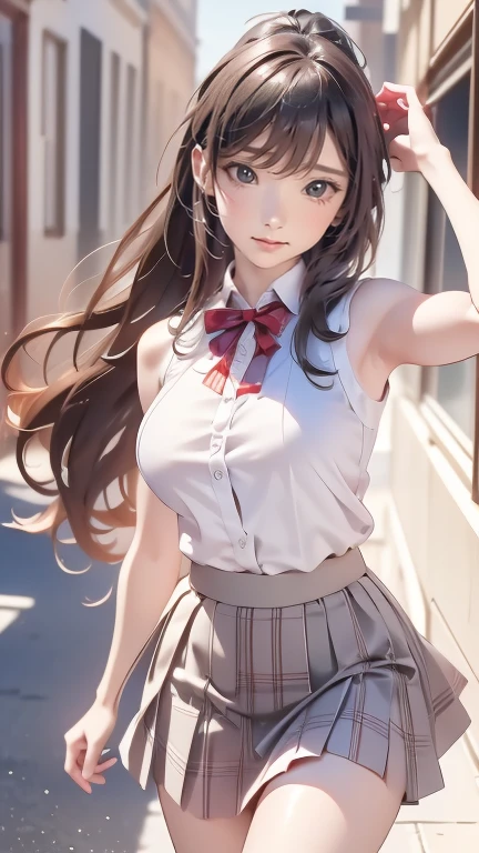 Masterpiece: 1.2, Best Quality), Realism, (Real Pictures, Rich Detail Detail, Depth of Field), (1 Girl, Solo), Makeup, Cleft Lip, High Detail, Perfect Face Shape, (: 1.4), (Skin Dents), Thick Thighs, Broad Buttocks, Thin Waist and High, Coral, Red Lips, Red Eyes, Ponytail (Girls, Tulle, Tulle Transparent), (Sweat: 1.2), (Wet), Sexy, Blush, (Shy Expression), Suspenders, Tank Tops, Short Skirts, Shorts, Yoga Pants, Tight Short Skirts, Tight shorts, stockings, fishnet socks, pajamas, pleated skirts, skirts, hip skirts,