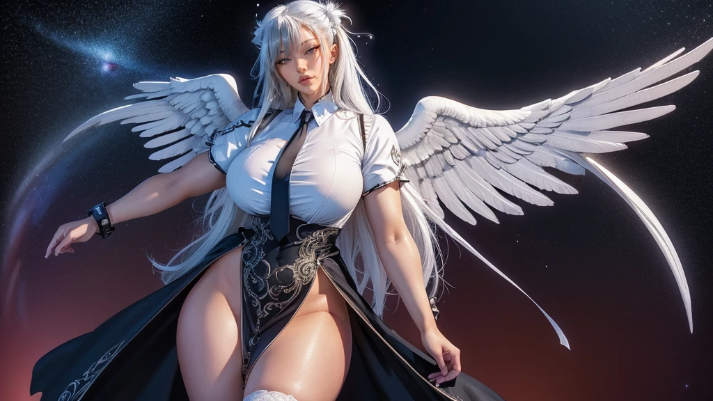 Greek warships、White Wings of an Angel、see-through white dress