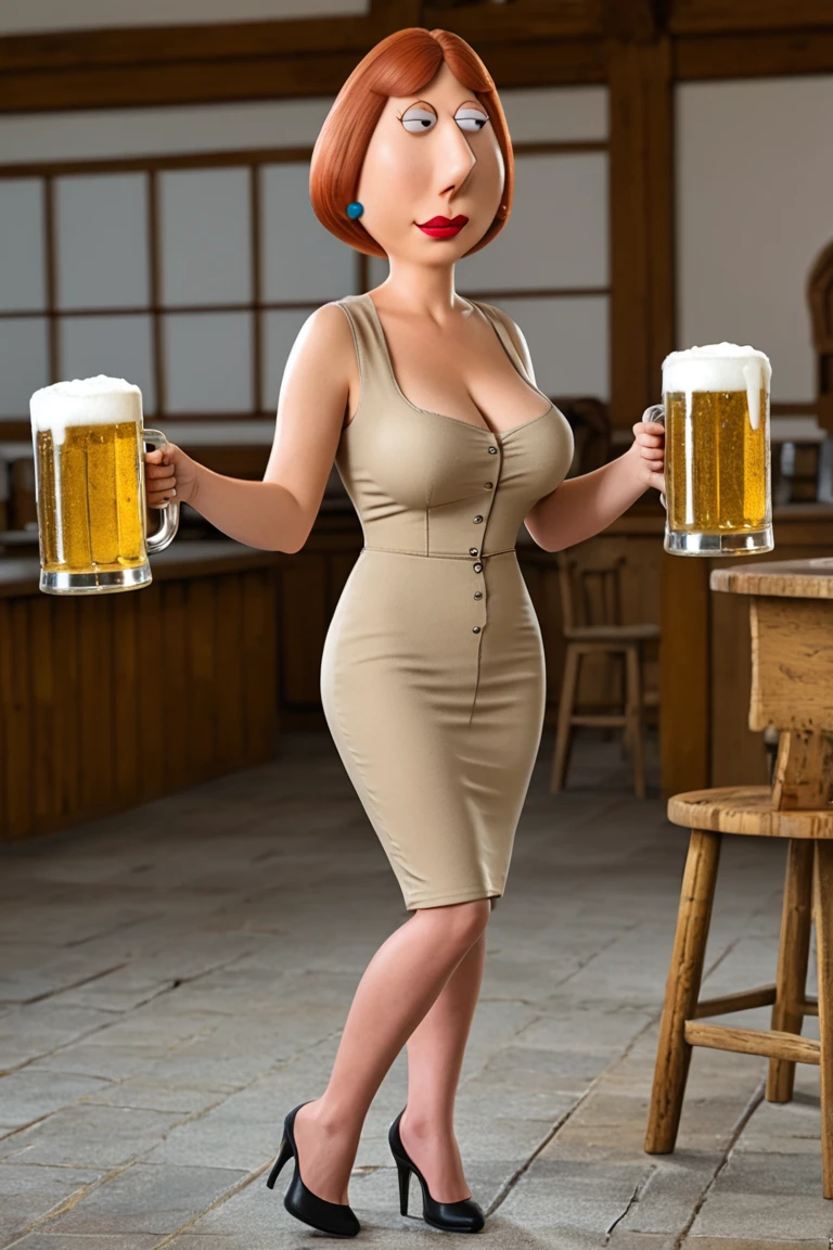 breathtaking (best quality, photorealistic, masterpiece:1.3), CochwenGoch as a 20 year old futanari standing in a medieval fantasy tavern, (the bar is covered with glass mugs of milk:1.3), (shelves covered with glass bottles of milk:1.3), cute and adorable, satisfied grin, very long hair, (disheveled:1.3), portrait, solo, looking at viewer, detailed background, detailed face, boho style:1.1, smile, barkeep, simple brown clothes, (lace corset), narrow waist, white blouse, cleavage, puffy nipples, lactation, long skirt, split skirt, (huge flaccid penis:1.3), long penis, dripping cum, (precum leaking:1.4) (precum string:1.1), cozy rustic medieval pub interior in background, rust, clutter, (glass mugs of milk:1.2), bowl of milk, jovial fantasy atmosphere, highly detailed textures, intricate details, candles, clear jugs of milk,<lora:add_detail:0.9>, <lora:FutanariFlaccid-v1:0.8>, p0k13s,, (octane render:1.3), (masterpiece:1.3), (hires, high resolution:1.3), subsurface scattering, realistic, ultra realistic, high resolution, raytracing
