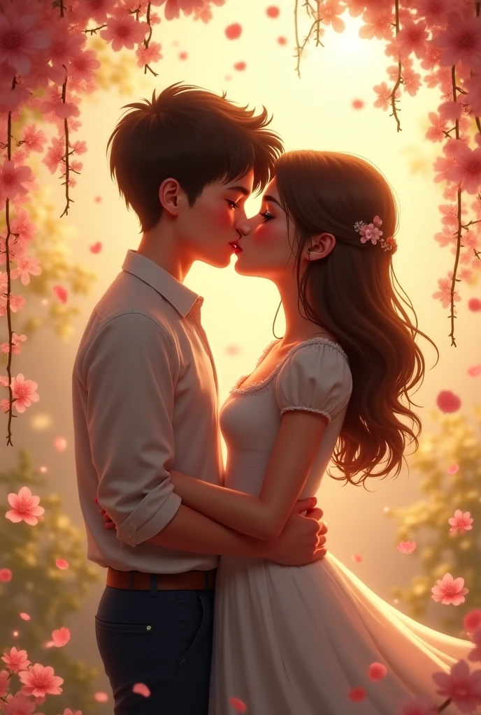 . cute couples kiss with r s