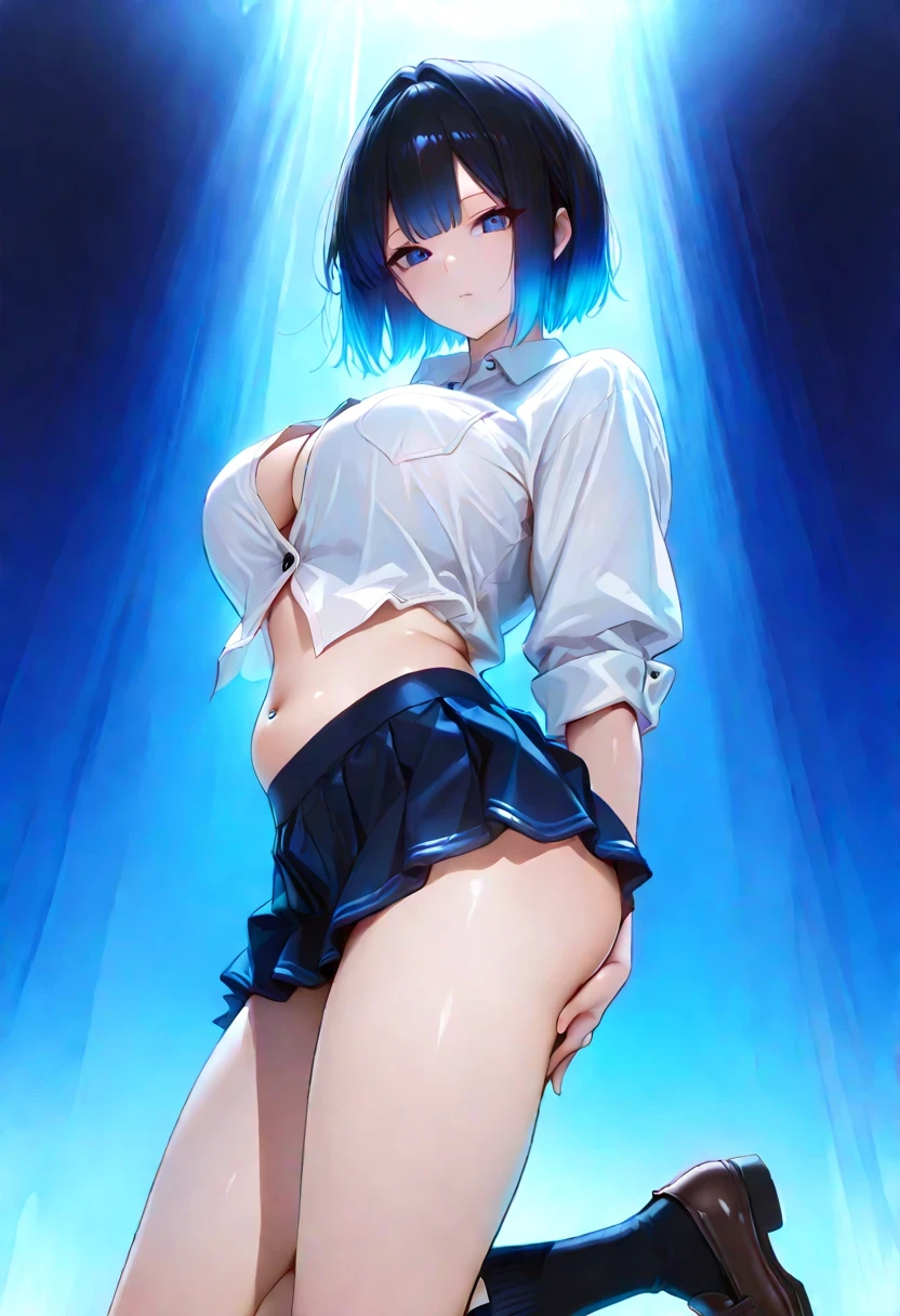 table top, highest quality, 1 girl, (sailor mercury),big breasts、light blue hair, (black eye:1.2),((Topless))、((bondage))、((embarrassed look))、((full moon))、((Photo from below))、(((thigh high boots)))、((short hair hair))、((black long gloves))、((open your legs))、((black panties))、((Tierra))、((nipple)),{{{amazing quality, very aesthetic}}},{{{aesthetic, best quality, absurdres, realistic}}},very aesthetic, best quality,{{{sasaki chie}}},[[[Idolmaster Cinderella Girls]]],sailor senshi uniform,{{{sailor mercury(cosplay)}}}, ,solo,small breasts,black hair, hairclip, bob cut, gray eyes, tareme,{defeat,battle damage,raised eyebrows,ryona, sweaty clothes},{{dynamic composition}},{{{{{rape, tentacle grab, orgasm, best quality, amazing quality, very aesthetic, absurdres