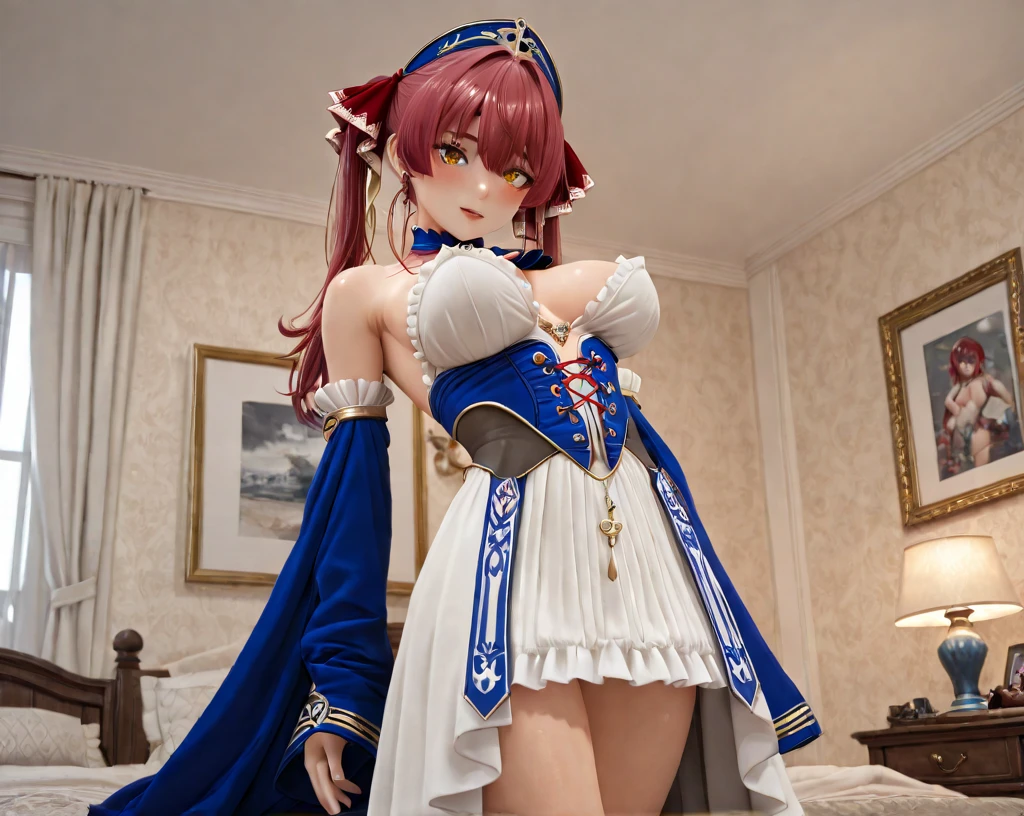 (score_9, score_8_up, score_7_up:1.5), (ai-generated:1.5), (Maximize Detail Slider:1.5), (Insanely Detailed:1.5), (easynegative:1.5), (source_anime:1.5), (Man fucking stunningly beautiful human girl), (man penis penetrating in vagina and shaking hard), colorful sweater, colorful strips ripped leggings, wild sex, nsfw, intense moaning, perfect spreaded pussy lips, red hairy, veil, horns, fitness red hair, blue eyes, orgasms face, natural uncovered, full length, nilou from genshin impact