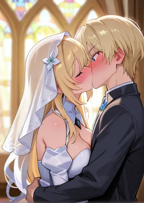 Beautiful long blonde Black underwear with lace Shyness fellatio sidefellatio from side 1boy 1girl penis