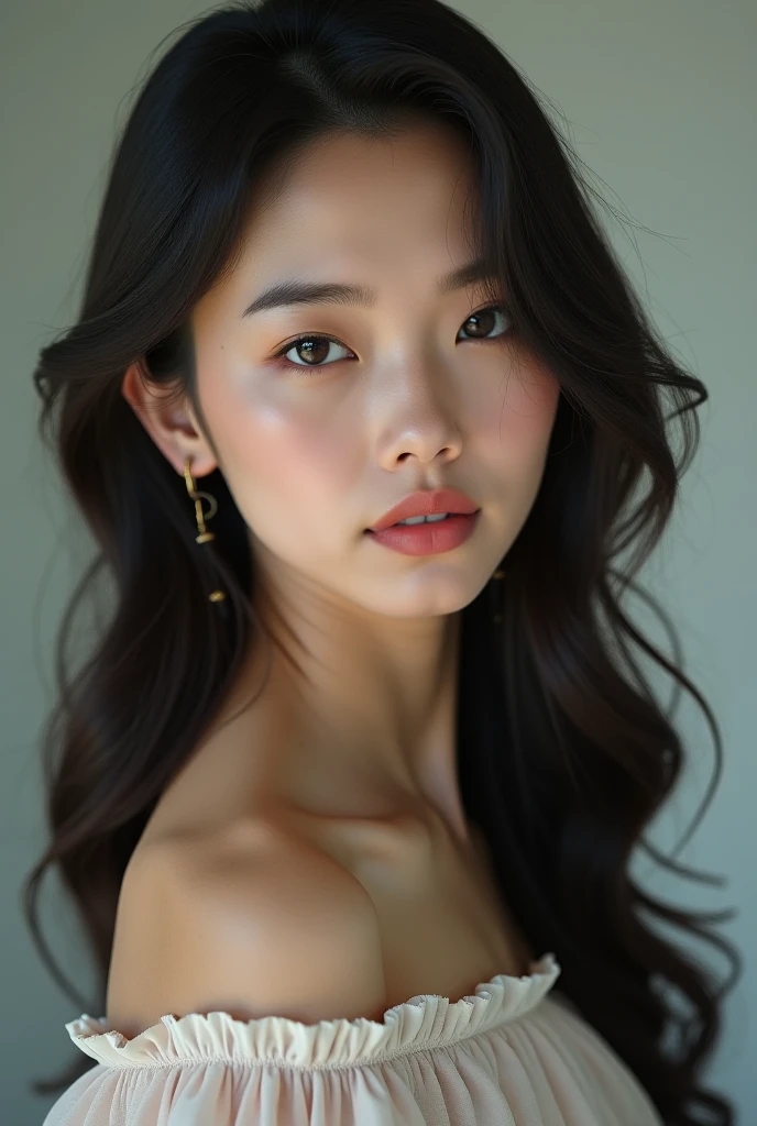 Close up portrait sexy asian woman 