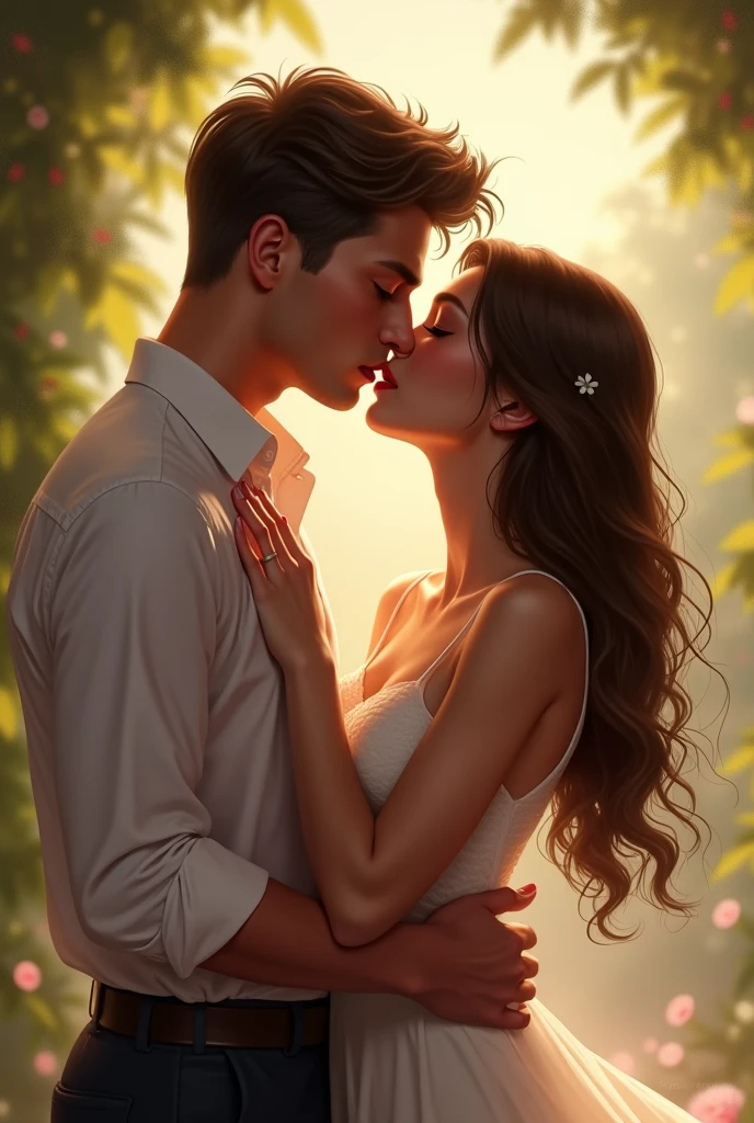 1 girl kissing 2 boys