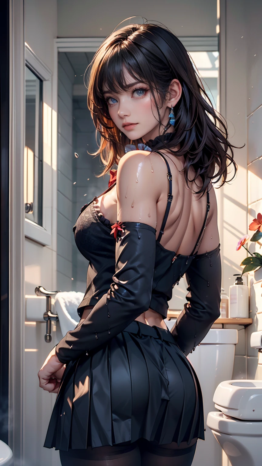 top quality/Greatest Masterpiece/high resolution/ beautiful , detailed portrait of Yui Aragaki, famous Japanese actress, erotic sexy pose, big boobs, pink nipples, wet body, fishnet tights, Cat ears, beautifully rendered in a photorealistic style, Brilliant colors and attention to detail.big boobs,