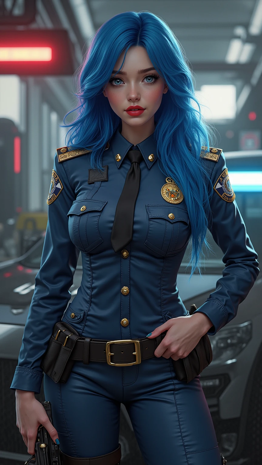 Hatsune Miku in military clothes and a black cowboy hat
