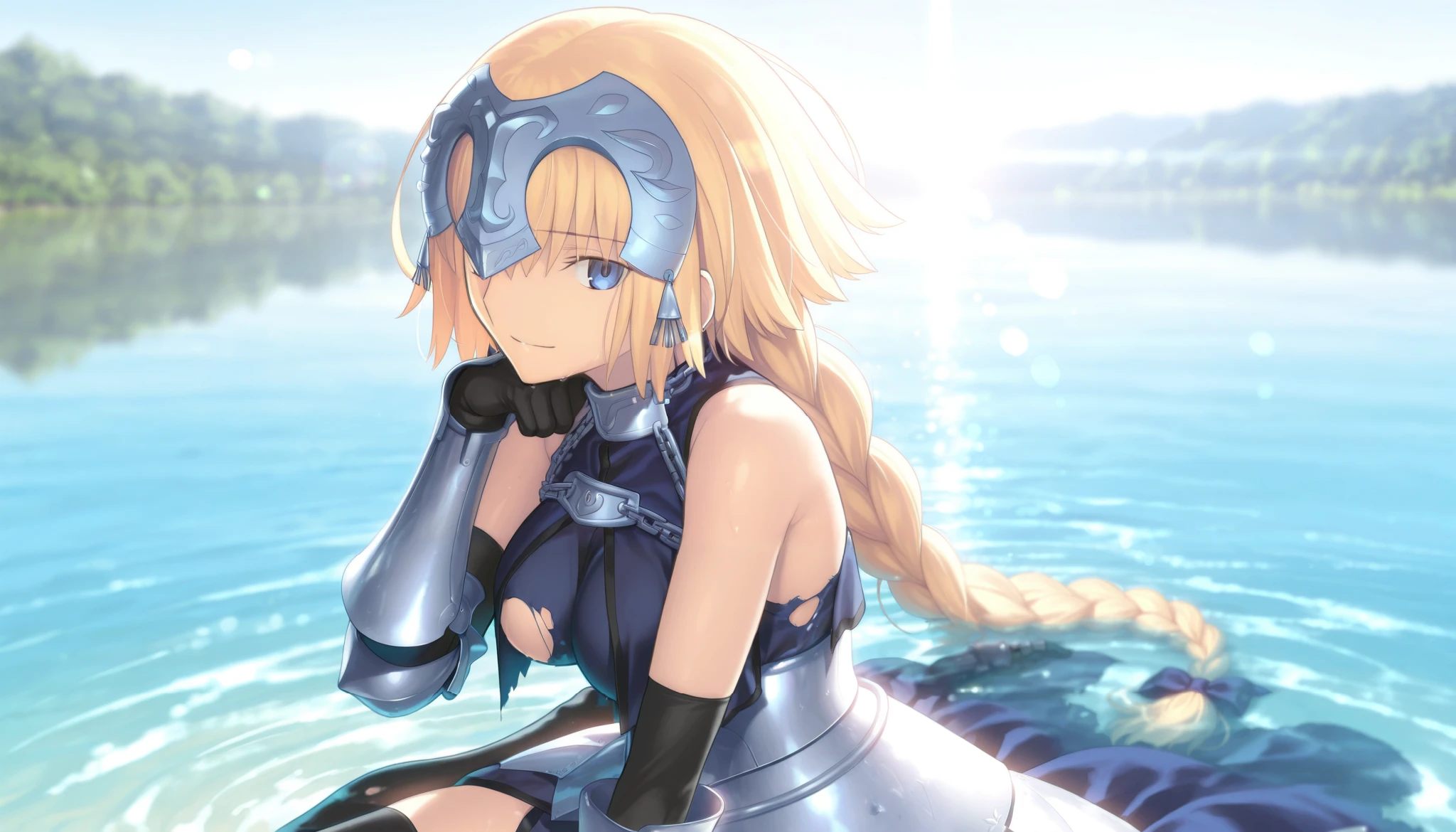 best quality, official art, masterpiece, textile shading, HDR, very detailed, colorful, best details, fantasy, battle suit,1 female, 25 years old, A castle town with an old castle view, sunny,choppy hair, big breast, skinny,Surrounded by a large crowd:1.9、Confetti flutters、Blessed、Being welcomed、cameltoe:1.3, looking back,