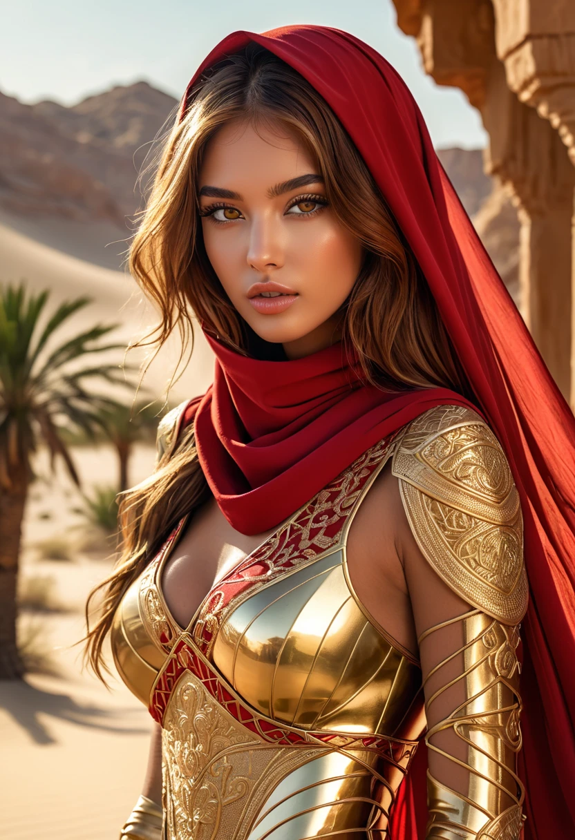 A full-body shot of Princess Zelda, brown hair, blue eyes, dressed as an Assassin from Assassins Creed, in white+gold witha white mask and hood with gold details, XL bust, using a wrist blade. Background: A city during the renaissance period. Unreal Engine 5, Anime, Anime style, Masterpiece, Well drawn eyes, well drawn face, well detailed eyes, well detailed face, 8k, light and shadow effect.