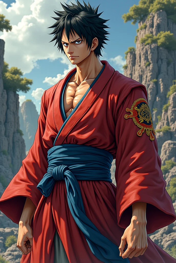 ((a samurai luffy)), graffiti one piece logo
Art-style, Samurai armor), Samurai dresses classic complete samurai master, white barong tagalog with peace sign, detailed face, beautiful detailed eyes, beautiful detailed lips, extremely detailed eyes and face, longeyelashes, muscular body, detailed clothing texture, detailed background, (best quality,4k,8k,highres,masterpiece:1.2),ultra-detailed,(realistic,photorealistic,photo-realistic:1.15),studio lighting,physically-based rendering,extreme detail description,professional,vivid colors,bokeh,concept art