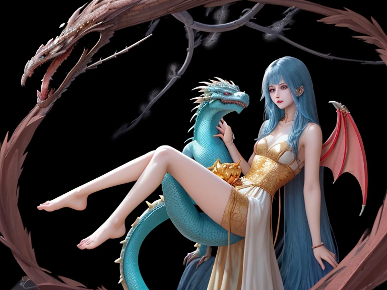 ((masterpiece)), ((best quality)), ((ultra detailed)), delicate, (ultra realistic), 16k wallpaper, ((extremely detailed)), ((american take)), cowboy shot: 1..4, variety of poses, top view, ((no bra)), (tits exposed), ((1girl)), angelic face, very young, , glass eyes, violet eyes, extremely long hair, fluttering in the wind, character strictly two-legged, ((anatomically correct legs)), ((anatomically correct hands)), perfect hands, (five fingers), (detailed face), (perfect butt), (perfect face), (perfect body), ( (small breasts)), has a loving look, a longing expression, intricate flower hair decorations, (black choker, detailed gold and diamond pendant), ((high heels)), background of huge antique clock, gears , pendulums, old numbers on the floor, old porcelain vases, dried flowers in jars, rows of old wine bottles, old furniture. fine porcelain, small decorative figures, old paintings, a huge pet dragon