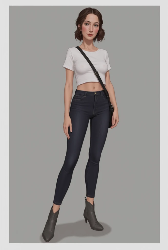 1girl, cowboy hat, jean shorts, <lora:xl_Invisible person:1> Invisible person, slutty clothes