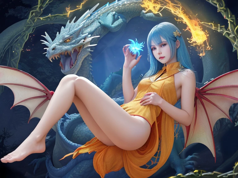 Polychrome,, night, dark, blonde, Show Viewer, In-person audience, Limited Edition Palette, Dragon Background, Shine,(Highly detailed CG Unity 8k wallpaper),(masterpiece), (Highest quality), (Vaporwave Style), (Super detailed), (Best illustrations),(Best Shadow),Perfect lighting , Perfect Anatomy , Vibrant colors、