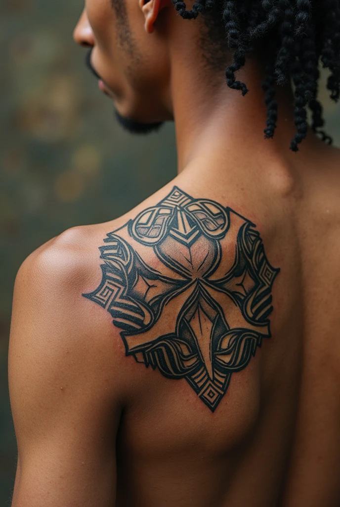 foto de uma mulher com tatuagem tribal no rosto, 8k