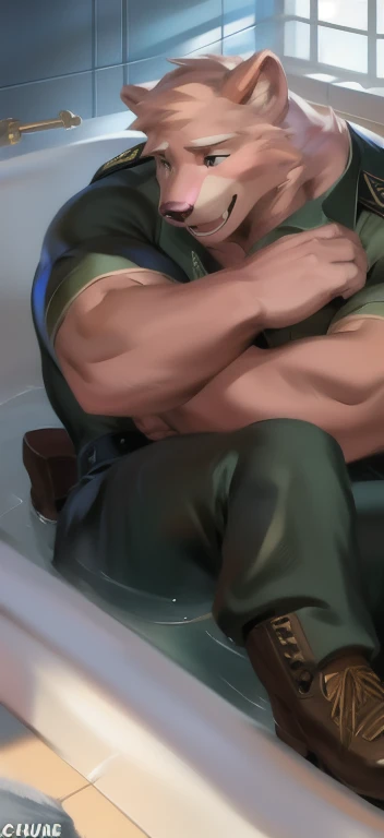 ultra-detailed, masterpiece, best quality, highres, extremely detailed, nsfw, (solo shoot:1.5), (1boy:1.5), man, (lean guy:1.5), short hair, work clothes, open shirt, bottomless, torn clothes, drunk, (restrained:1.5), shackles, handcuffs, bondage, (excessive cum on body:1.5), train interior