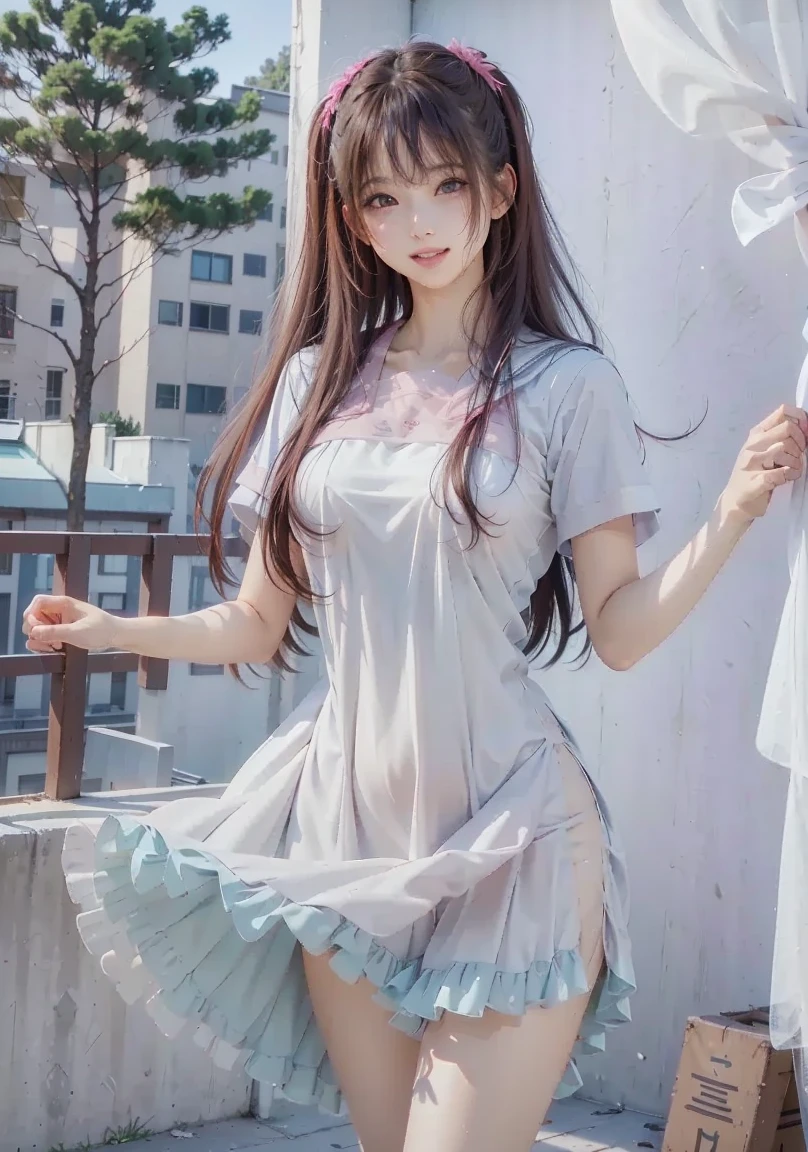 1 little girl,camisole,wariza,skinny body shape,cute,embarrassed,semi-long hair,goldenrod hair,lightskyblue eyes,from below,moon,evening,classroom,sin,masterpiece, extremely fine and beautiful
