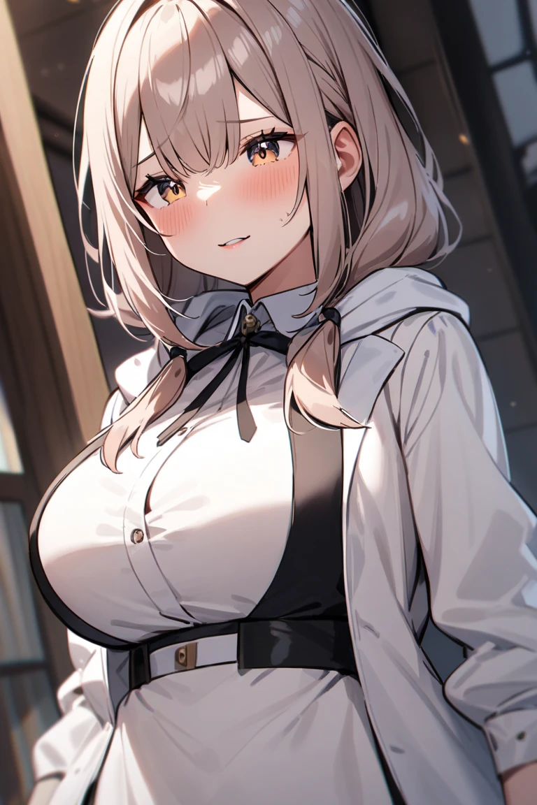 Full body image, フロント, One girl, 18-year-old, Mix 4, (32k, RAW Photos, Highest quality, masterpiece:1.2), (Anime-like, photoAnime-like:1.37), cute, ミニスカートのドレス, night, rain, Humidity, Professional Lighting, Photon Mapping, Radio City, Physically Based Rendering, Super Resolution, (Big Breasts:1.2), {{The biological weapon that had preyed on the younger sister took her place and reunited with the older brother.}}, Girl Skull, whole body, NSFW