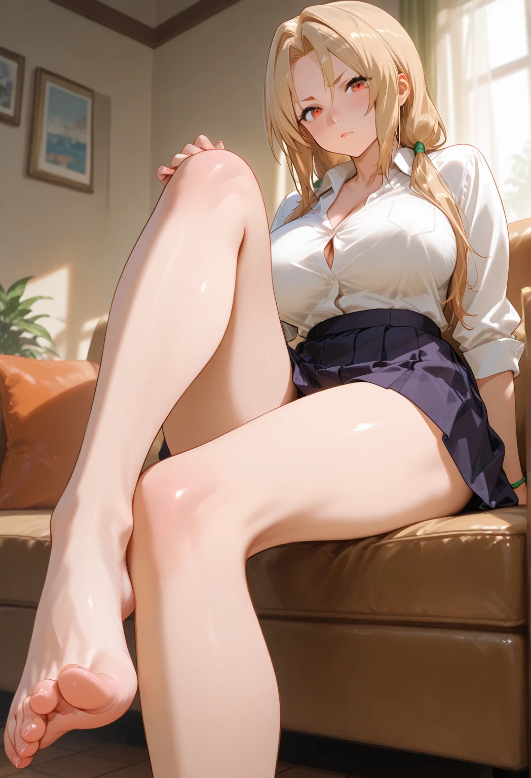 nefw, glossy skin, best quality ・ultra-detailed ・8k ・high resolution, Photorealistic, Picture-Perfect, Stunning Lady, Ultra High Definition Glossy Photo,Mature Woman, blue eyes, Blonde, Soft Light, 4K resolution, high quality, Beautiful CG,Golden Ratio,Slender figure,Crouching,Looking from below,Looking down,Lace Underwear,((Very dirty public toilet)),Very thin,Golden Ratio,,Very slim legs,Small breasts,Hold your knees, Golden Ratio,skirt