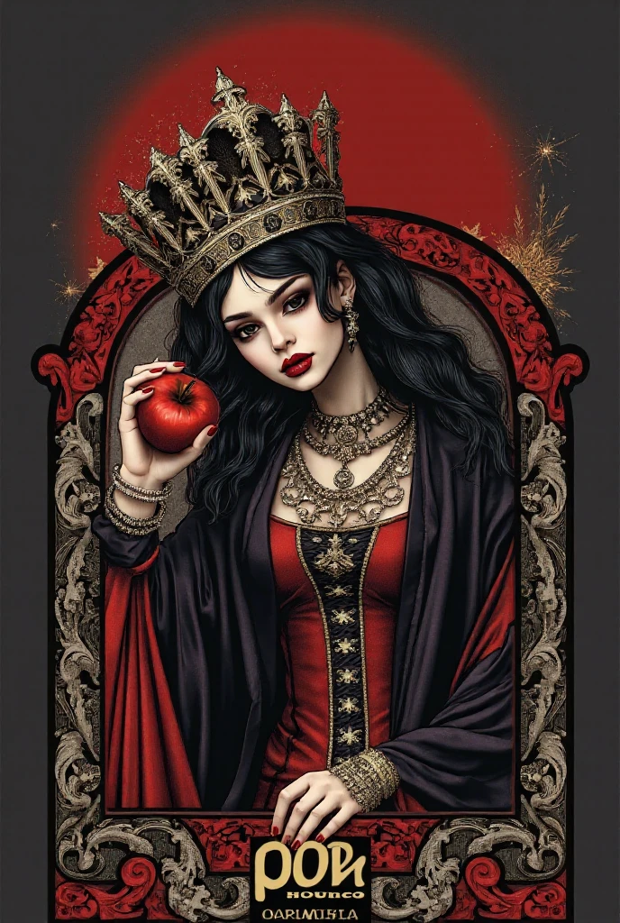 painting of a woman with a red dress and a crown on her head, No estilo de Anne Stokes, deusa do fogo quente, inspirado em Anne Stokes, A Rainha do Fogo, Deusa do fogo, vestido de fogo, Jana Brike Arte, aparece como a deusa do fogo, Lori Earley, deusa do fogo, Directed by: Adrienn Henczné Deák