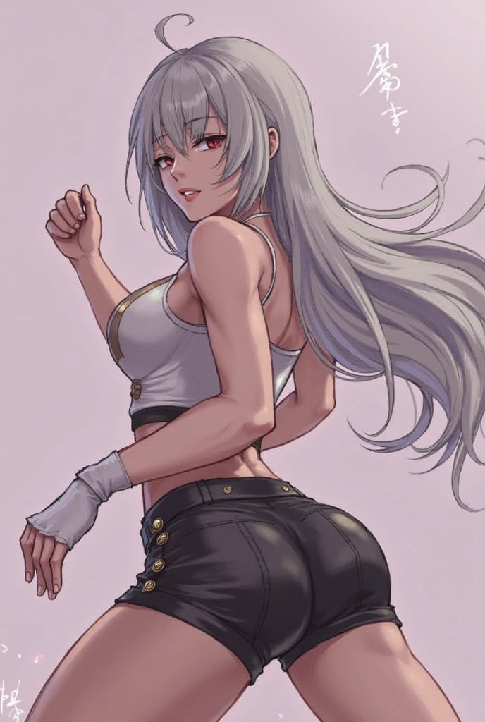 (masterpiece, highest quality:1.2), One girl, alone,Are standing_Split,
Long Hair, White sleeveless tank top,Blue Denim Shorts