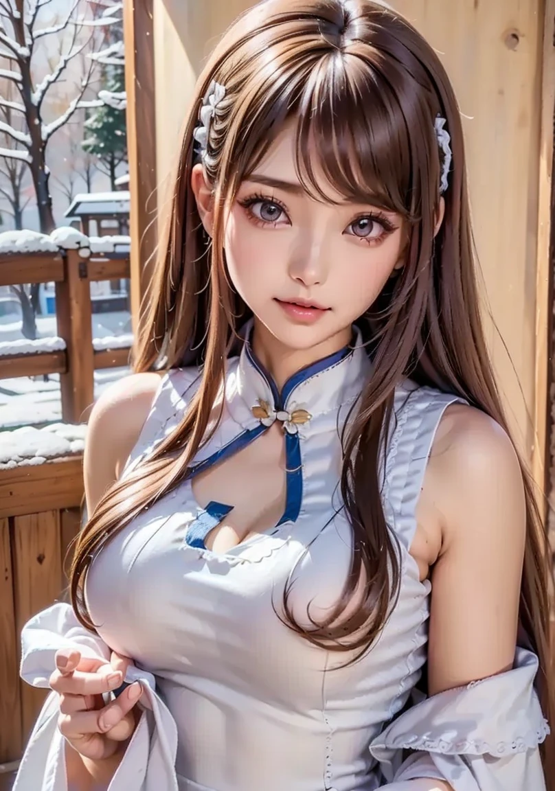 {{NSFW}},((highest quality、In 8K、master piece:1.1))、fisheye lens 、1 woman、Transparent white skin、delicate and beautiful skin、Realistic feeling、Long gray hair、Long silver hair、tie hair low、hair length around butt、gloss々hair of、beautiful straight hair、bangs are cute、Cut the bangs parallel to each other、bangs bangs、Looking at the camera、look at camera、Big eyes、fat woman:1.1、:1.1,Big eyes,super detailed face、cute face、young face、keep your face firmly、high detailed lips、erotic eyes,Slender body,covered erect nipples,shiny skin,Take a full body photo、feminine toned body、draw the entire landscape、comb your hair、detailed design、fantasy world view、fantasy costume、Clothing like in the game、characters in the game、fantasy world dress、colorful and intricate costumes、The costume has detailed decorations.、Dark imagery、dark-looking clothes、Costume with the image of a devil、Rasboss feeling、warrior costume in the game、Fight with a sword and shield、