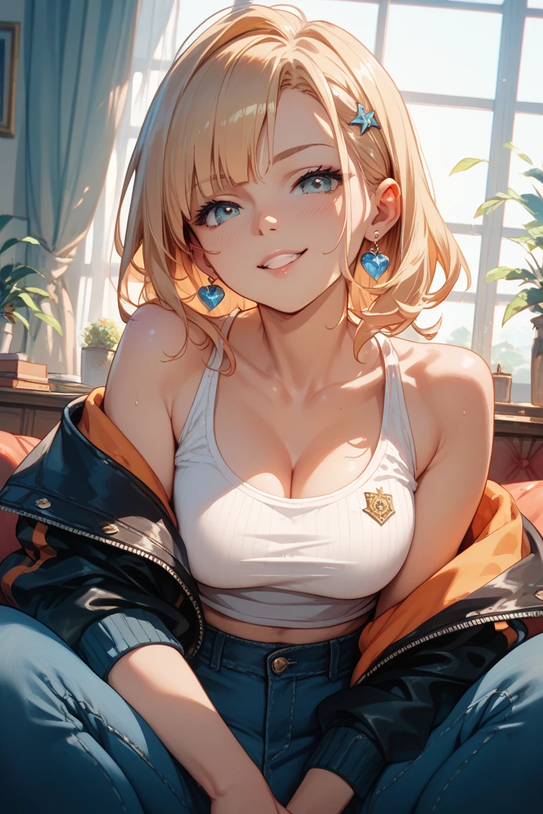 {{nsfw:20.0}},{{{Anime Style:5.0}}},{{Fate Jeanne d&#39;Arc:15.0}},{Blonde},{{{nude:20.0}}},{{{lure:5.0}}},{{No trimmingのウァギナをリアルに描く:10.0}},Spread your legs,sit,bed,No trimming