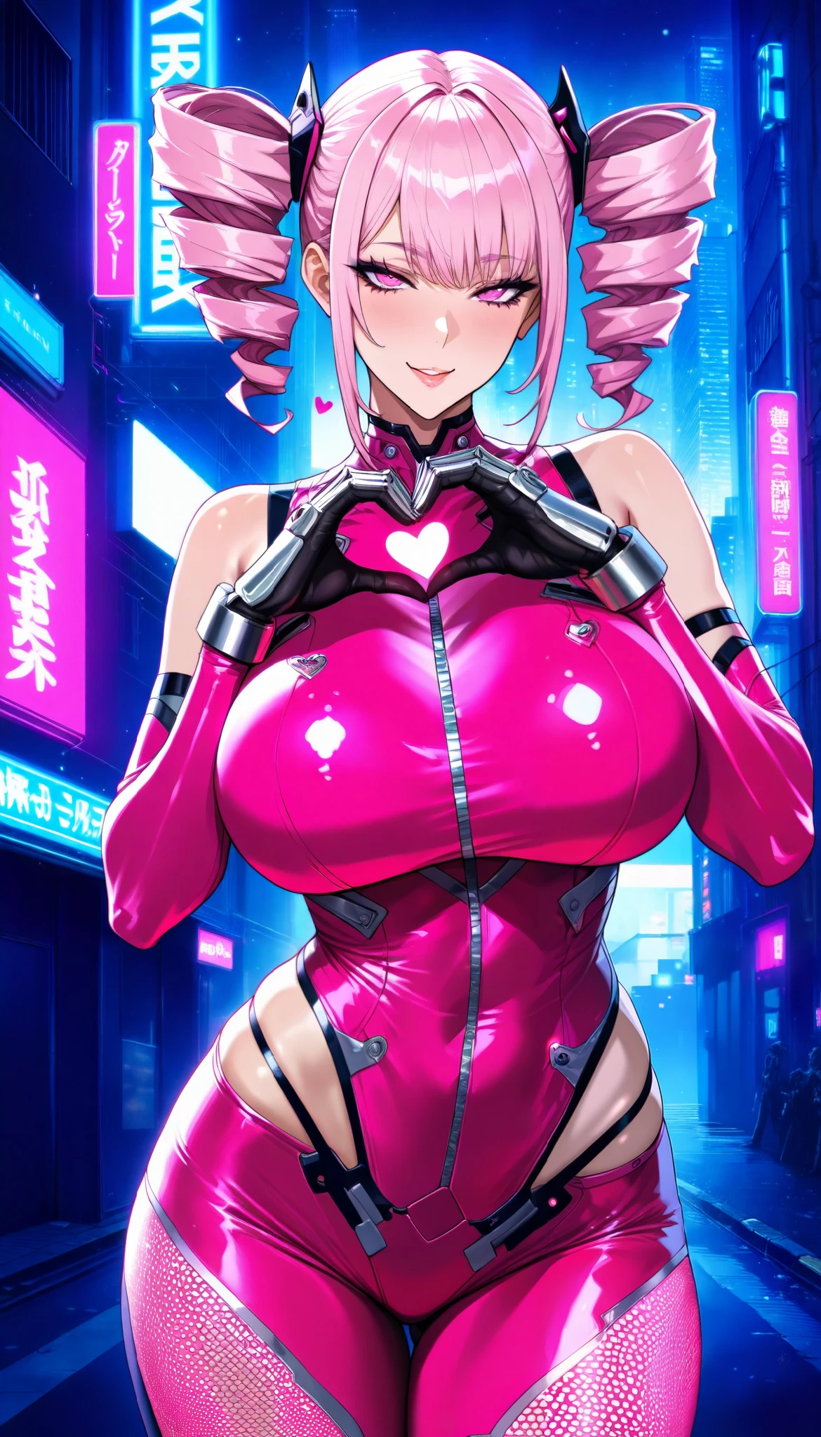 ((Extremely detailed illustration)), high resolution, ((extremely detailed and beautiful background)), (Illustration professionnelle), des mains parfaites à cinq doigts, visage parfait . Deux filles de 25 ans,soeurs jumelles, with large breasts and nipples that point, vêtu d'une combinaison rose en latex (spandex) style hentaï ouverte aux parties intime, the scene shows her fondling her breasts, back bent facing the audience, angle de vue multiples, seductive and explicit, corps voluptueux et musclé, legs spread, plaisir intense écrit sur son visage, eyes rolled upwards. NSFW❤️💕💖💋