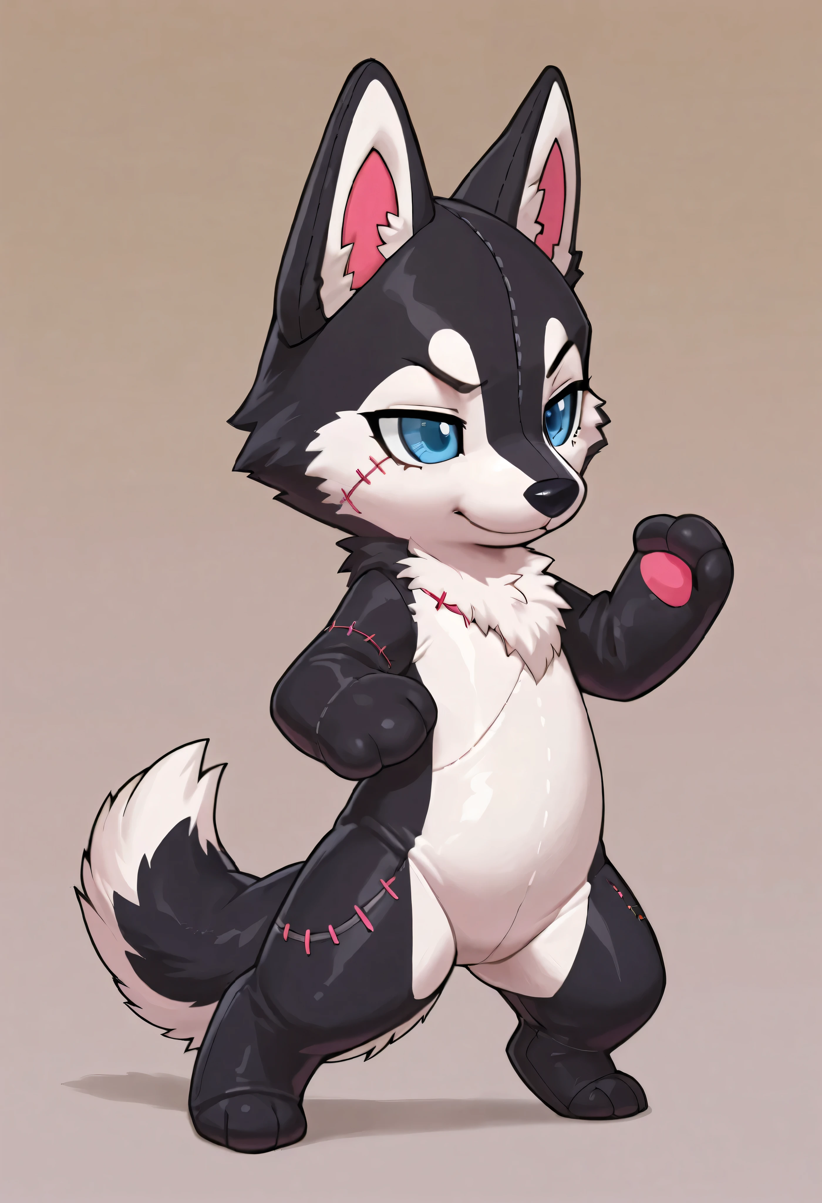 [Little Husky Bravo 💢] [Just a Hug and Love 💕] [Generate style test*] - small character, living plush huskie, for the, 1rabo, crazy, Feel pointy