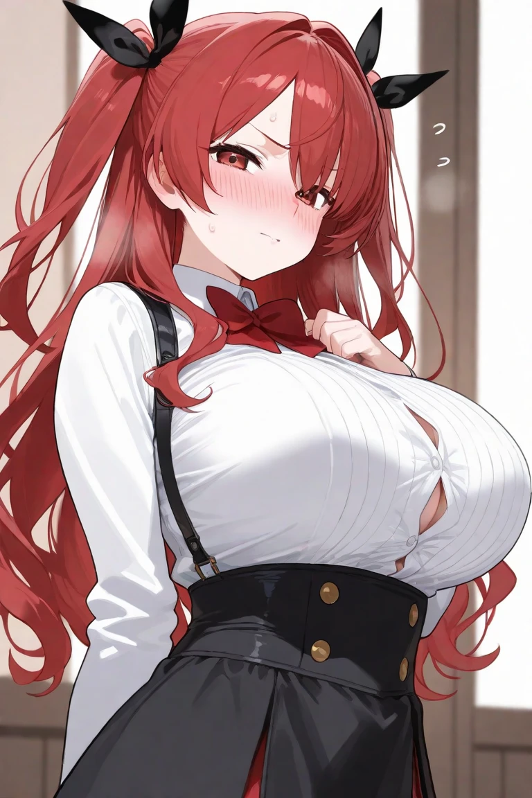 My name is Hikaru, I am a white test woman with long red hair and black eyes. I am 1.60 cm tall and weigh 46 kg. My breast sizes are 300 cm, my waist is 60 cm and my hips are 200 cm. Dressed in a pink blouse along with short black shorts . With big breasts 300 cm