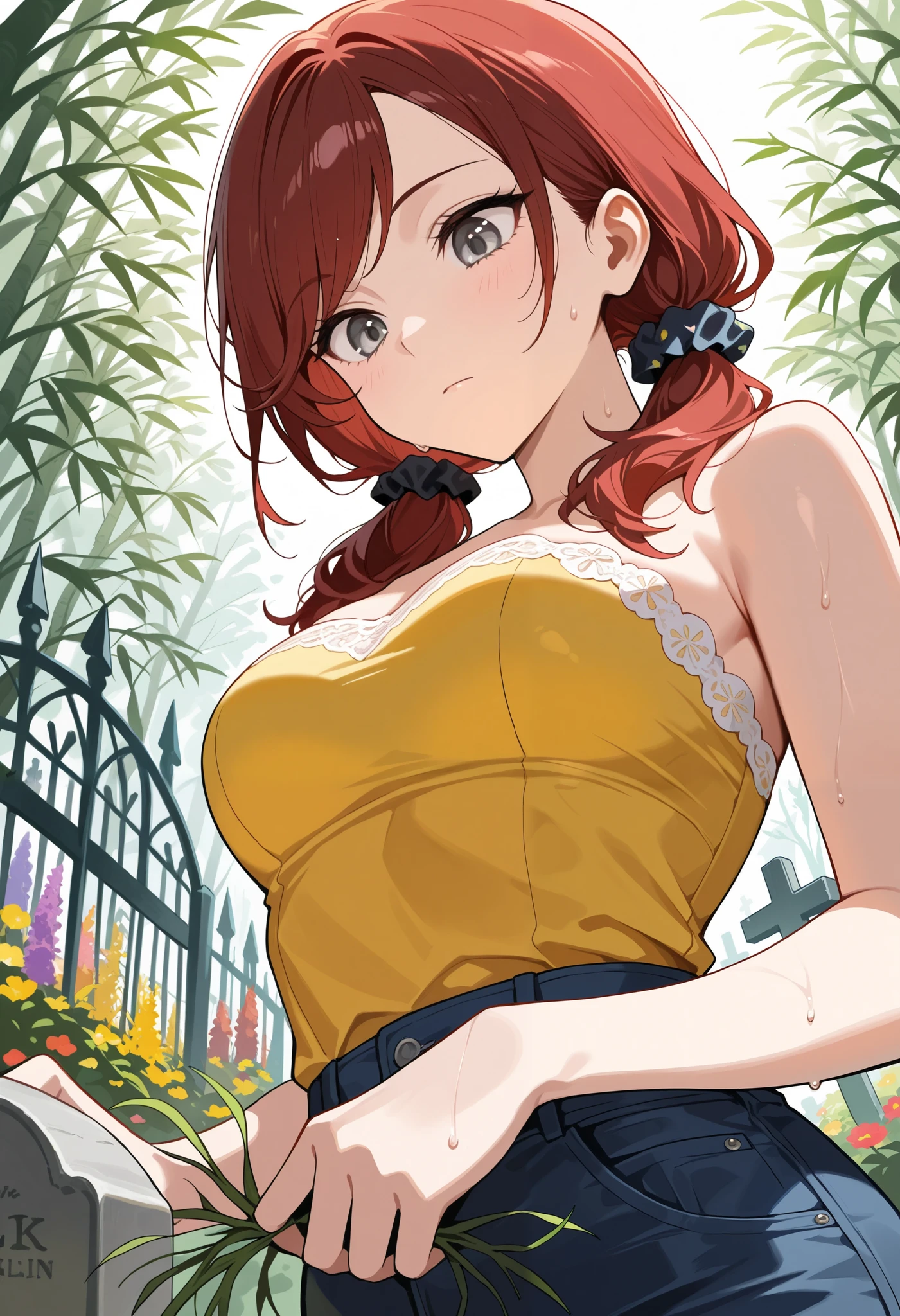<lora:add_detail:0.3>,
masterpiece, best quality, (extremely detailed, absurdres, cg illustration),
((1girl)) with
(detailed face and glossy detailed eyes),
(painterly, beautiful and delicate, depth of field), authentic, fine details, nsfw,
(solo, female focus, solo focus), empty hands,
(pantyshot), she wears minidress,
(looking at viewer), blushing, light smile,
bursting breasts, cleavage, slender legs, upright,
outdoors, cowboy shot, medium shot,
(sharp, outline, cel shading), fantasy,