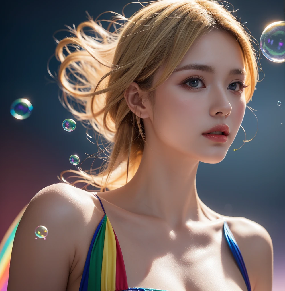 amazing ((Exquisitely crafted photo)),((Ultra-realistic and high quality)),((Realistic)),(Sharp focus),(Highest Resolution),((The most absurd nature)),(masterpiece), Official artwork, beautiful deep Glass cup, Carefully photographed, ((Filled with colorful liquid with bubbles and foam)), Excellent dynamic composition, Professional camera work: 1.4,(Improvement of quality:1.3), (Highest quality real texture skins:1.35),(Perfect Proportions),(Anatomically correct),(Perfect female body),(slim and muscular body:1.13),(Super beautiful face),(Realistic Face),(Highly detailed face), ((Covered in colorful bubbles:1.35 a: Exquisitely crafted:1.34)), Long Hair, Ferry Base, Knee socks, Exposing shoulders, Feeling the cold, and water vapor begins to form on the outside of the Glass, Floating in the air, The transparent surface of the drink casts a subtle reflection., Eye-catching wide々Create a clean, minimalist background. The dim lighting creates a mysterious atmosphere., Tomorrow's sunrise will radiate a warm light, Invite you to shine on stage. (Glass), (vodka), ((tiny woman diving into a Glass of vodka)), (float), (condensation),、Camel Toe、Giant tit、Nipple Puffs、Cleavage、Plump、Super big breasts、Super big butt